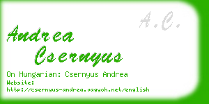 andrea csernyus business card